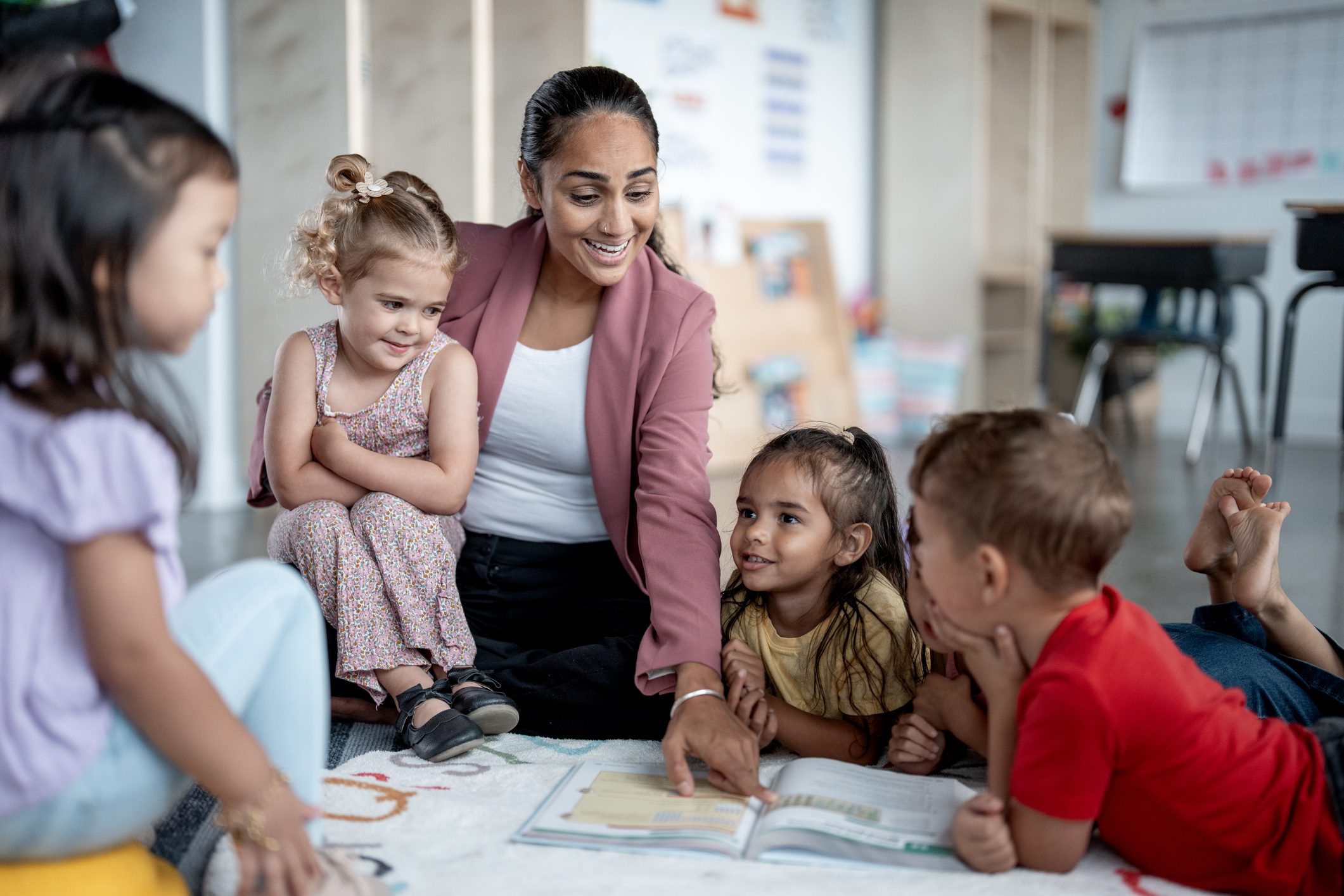 Kids listening to a storytime session